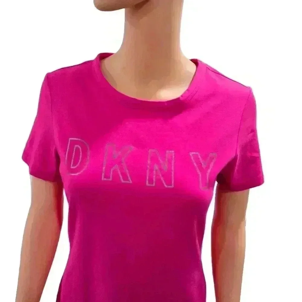 Bright Pink DKNY T-Shirt Dress - Casual & Stylish - Picture 5 of 14